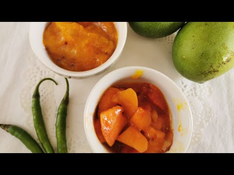 How to make mango pickles / Mango achar / Mango pickles in two different ways
