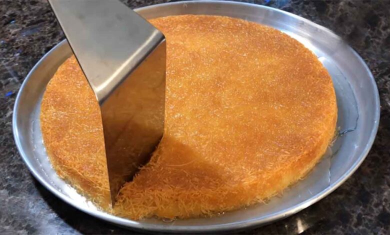 طريقة عمل الكنافة بالجبن العكاوي