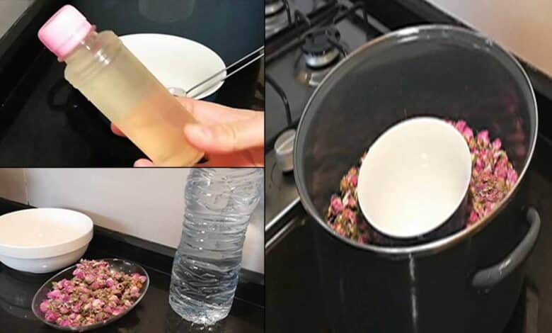 طريقة عمل ماء الورد بالتقطير