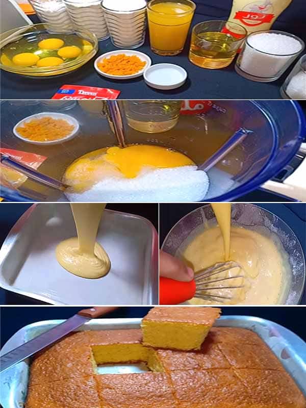 طريقة عمل الكيكة العادية الهشة بالصور