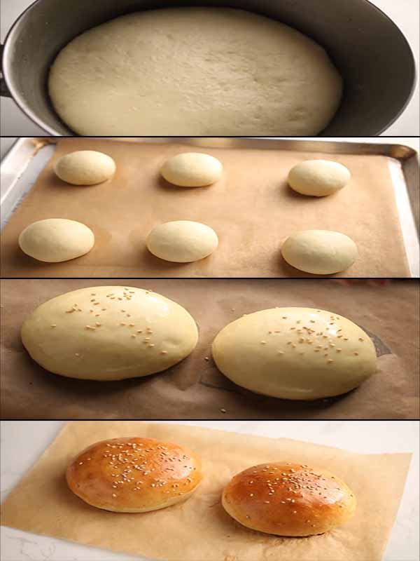 طريقة عمل خبز البرجر بالصور