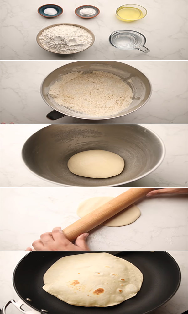 خبز التورتيلا للشاورما
