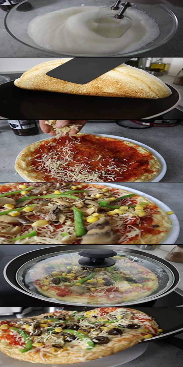 طريقة عمل بيتزا المقلاة بالصور